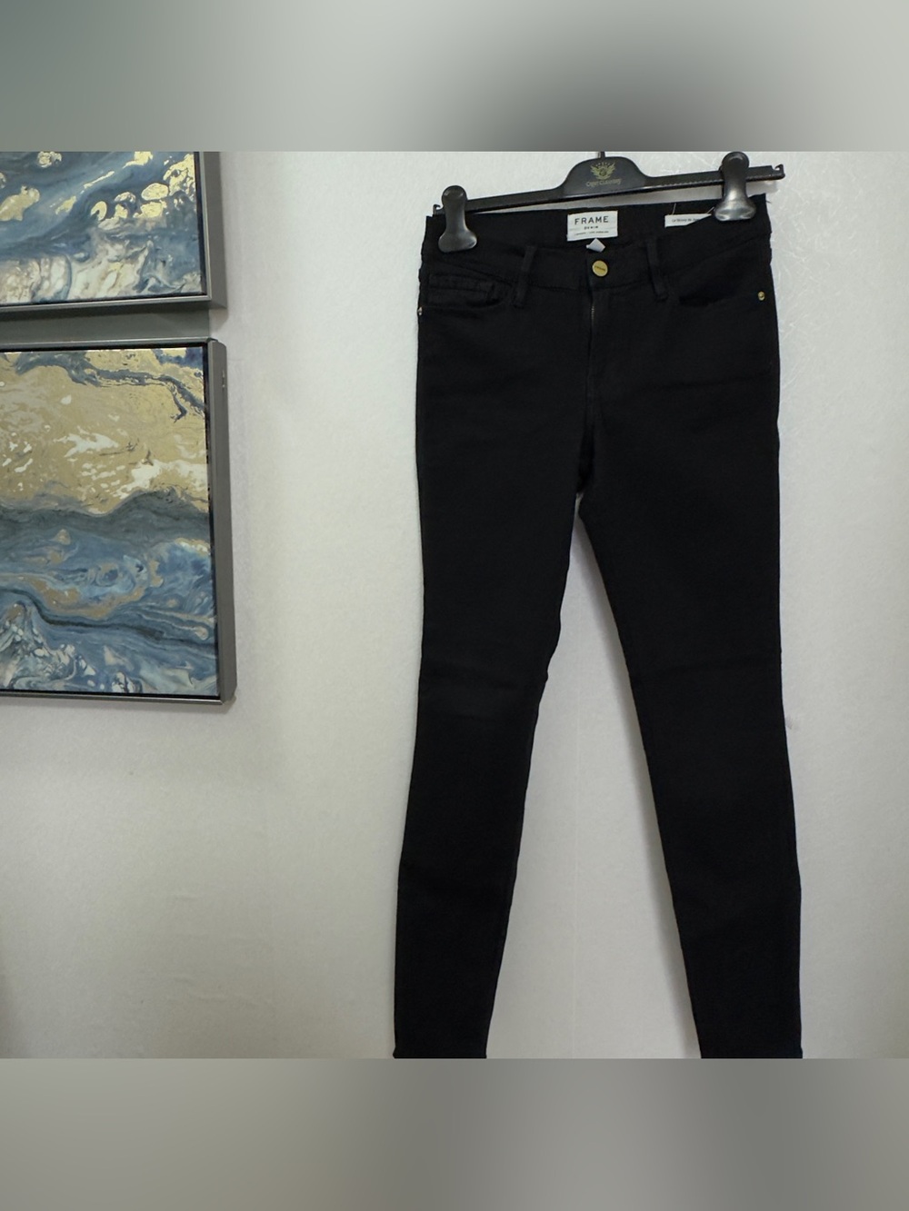 FRAME Le Skinny de Jeanne Black Jeans Size 27 Stretch High Rise